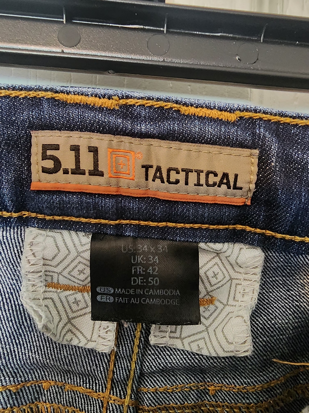 5.11 Tactical Men’s Blue Jeans - Classic Dark Blue Denim
